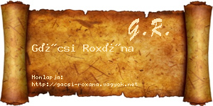Gácsi Roxána névjegykártya